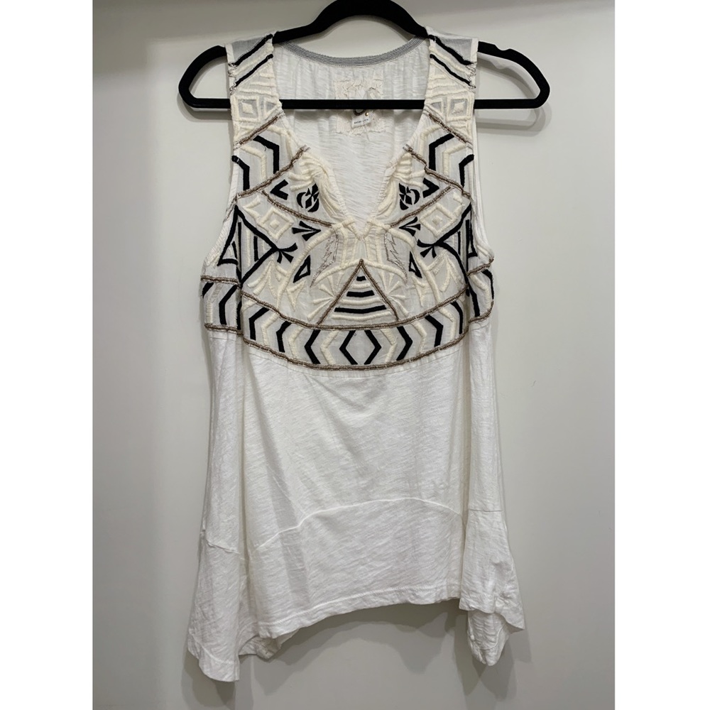 Anthropologie Embroidered Tank Top